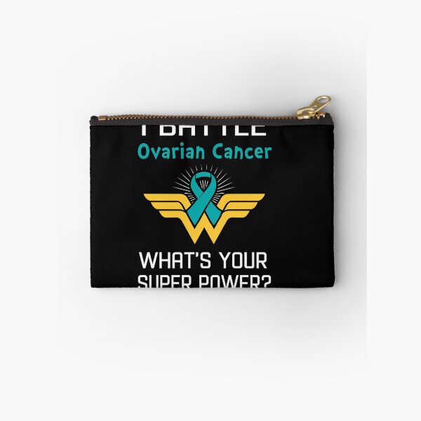 Item preview, I Battle Ovarian Cancer What's Your Super Power Support Ovarian Cancer Warrior Gifts  designed and sold by Sabfit.