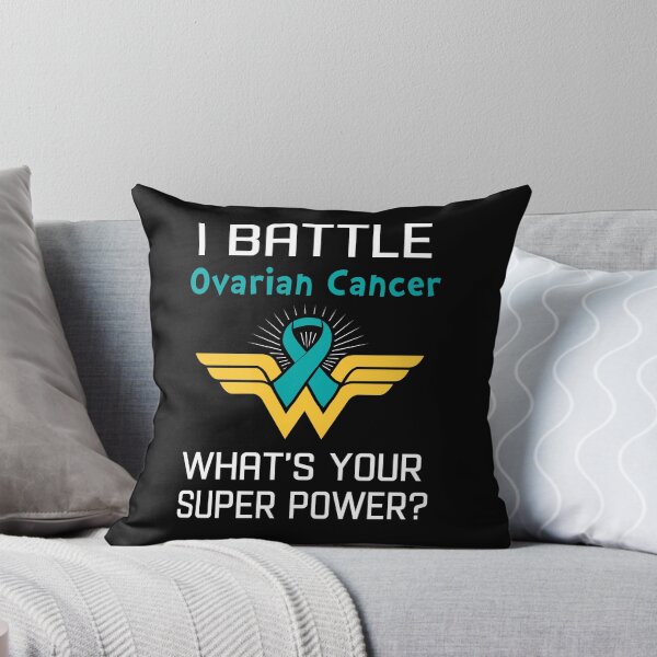 Item preview, I Battle Ovarian Cancer What's Your Super Power Support Ovarian Cancer Warrior Gifts  designed and sold by Sabfit.
