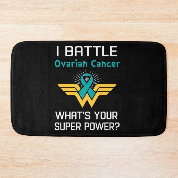 Item preview, I Battle Ovarian Cancer What's Your Super Power Support Ovarian Cancer Warrior Gifts  designed and sold by Sabfit.