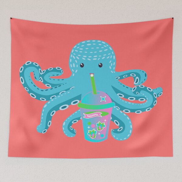 Item preview, Boba Drinking Octopus designed and sold by tmdaliggr.