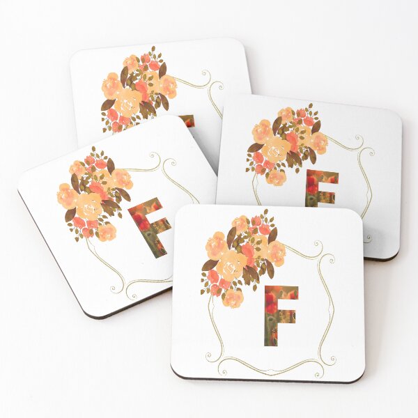 Item preview, Initial F Flowers Design, Monogram with Flowers, Initial Gifts for Her- designed and sold by bartdesigner.