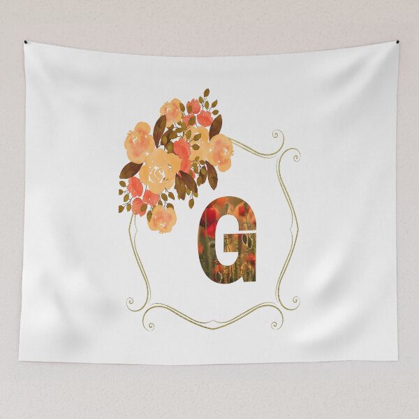 Item preview, Initial G Flowers Design, Monogram with Flowers, Initial Gifts for Her- designed and sold by bartdesigner.