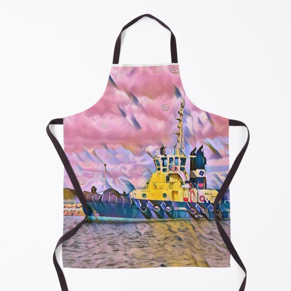 Item preview, Tug Boat in Port designed and sold by AccidentalRug.