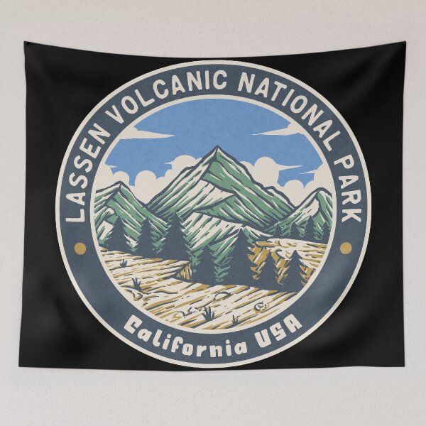 Item preview, Lassen Volcanic National Park Vintage Mountains designed and sold by JordanHolmes.
