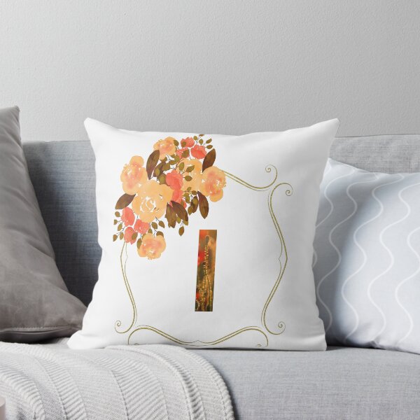 Artikelvorschau, Initial I Flowers Design, Monogramm mit Blumen, erste Geschenke für Her- entworfen und verkauft von bartdesigner.