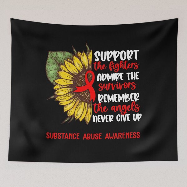 Item preview, Substance Abuse Awareness - Support the Fighters Admire the Survivors Remember the Angels Never Give Up designed and sold by whlrcheryl.