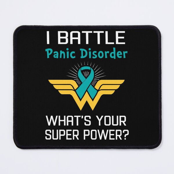 Item preview, I Battle Panic Disorder What's Your Super Power Support Panic Disorder Warrior Gifts  designed and sold by Sabfit.