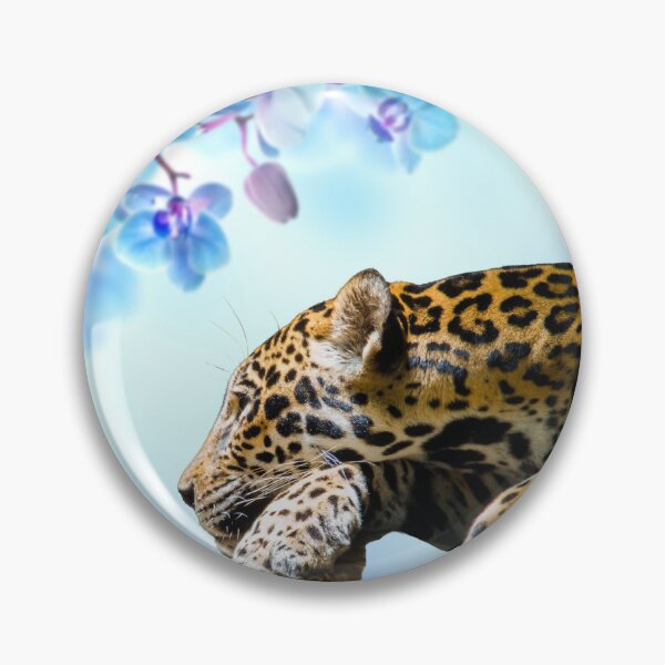 Item preview, Leopard Portrait with Floral Background designed and sold by Edenglow Prints & Peculiars.