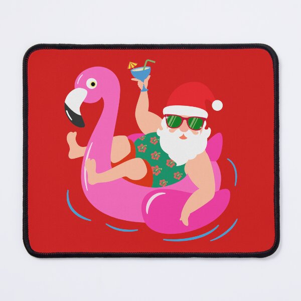 Item preview, Funny Pool Party Santa Sunglasses Flamingo Christmas designed and sold by sundae-artisan.