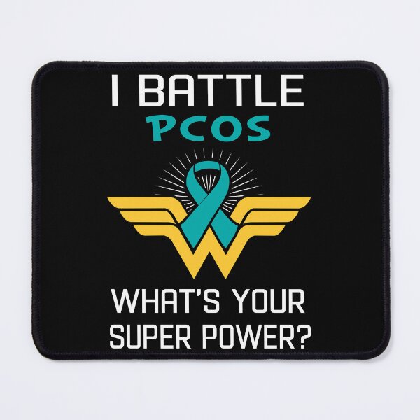 Item preview, I Battle PCOS What's Your Super Power Support PCOS Warrior Gifts  designed and sold by Sabfit.