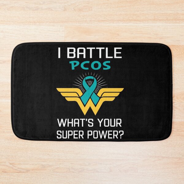 Item preview, I Battle PCOS What's Your Super Power Support PCOS Warrior Gifts  designed and sold by Sabfit.