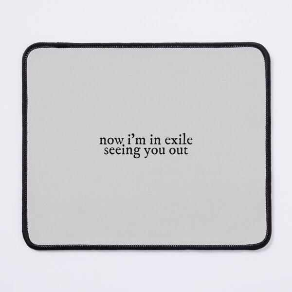 Item preview, now im in exile seeing you out exile Lyrics Taylor Swift designed and sold by BoldNFresh.