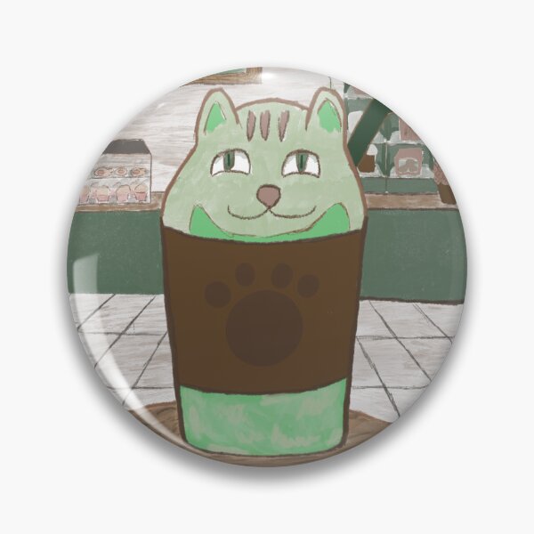Item preview, Cute Cat Starbucks Coffee Illustration designed and sold by Bernieburn.