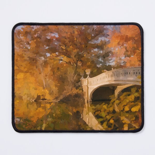 Item preview, Central Park Bridge in Fall - Watercolor Style designed and sold by WWWC2288.