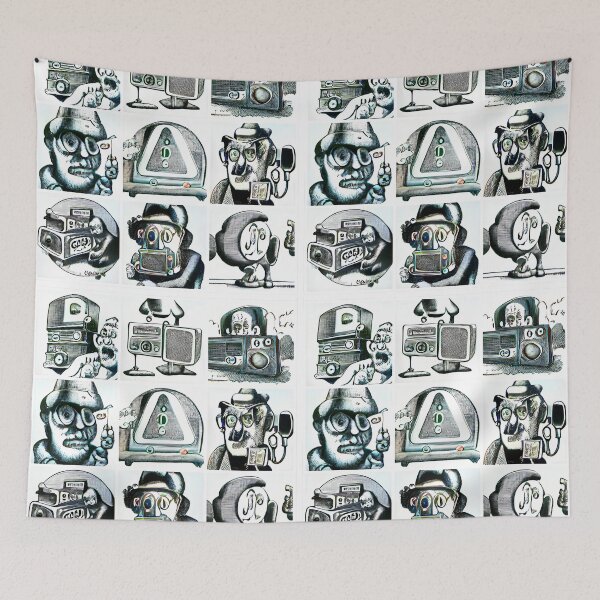 Item preview, Beware The Radio! in the style of R. Crumb designed and sold by bewaretheradio.