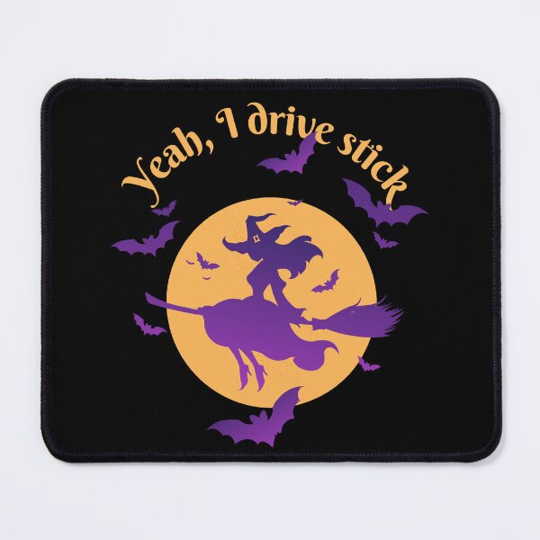 Item preview, Yeah, I Drive Stick | Cute Witch | Funny Halloween designed and sold by DevlynnDesigns.