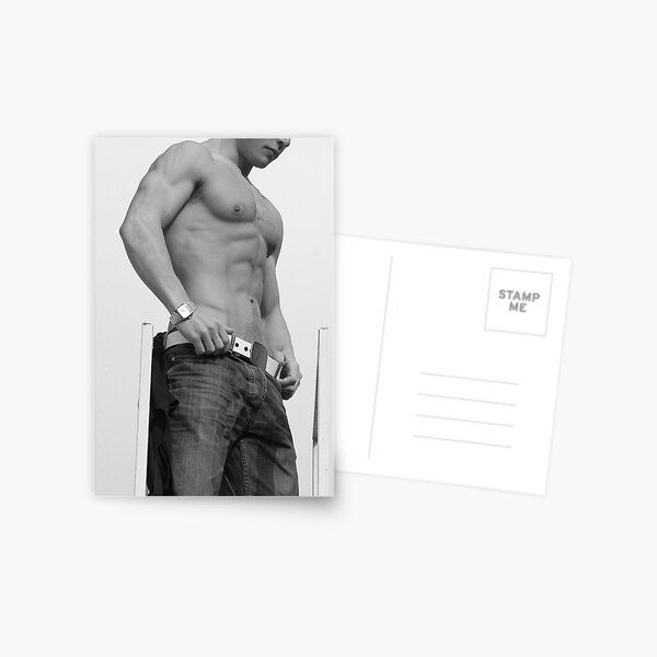 Notebook Hunks Postcard