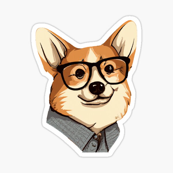 Item preview, Smart Corgi Dog Lover Puppy Retro designed and sold by betternotes.