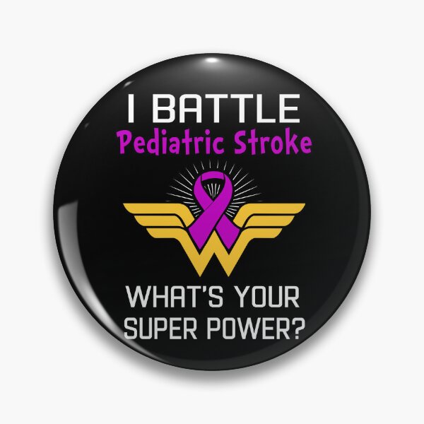 Item preview, I Battle Pediatric Stroke What's Your Super Power Support Pediatric Stroke Warrior Gifts  designed and sold by Sabfit.