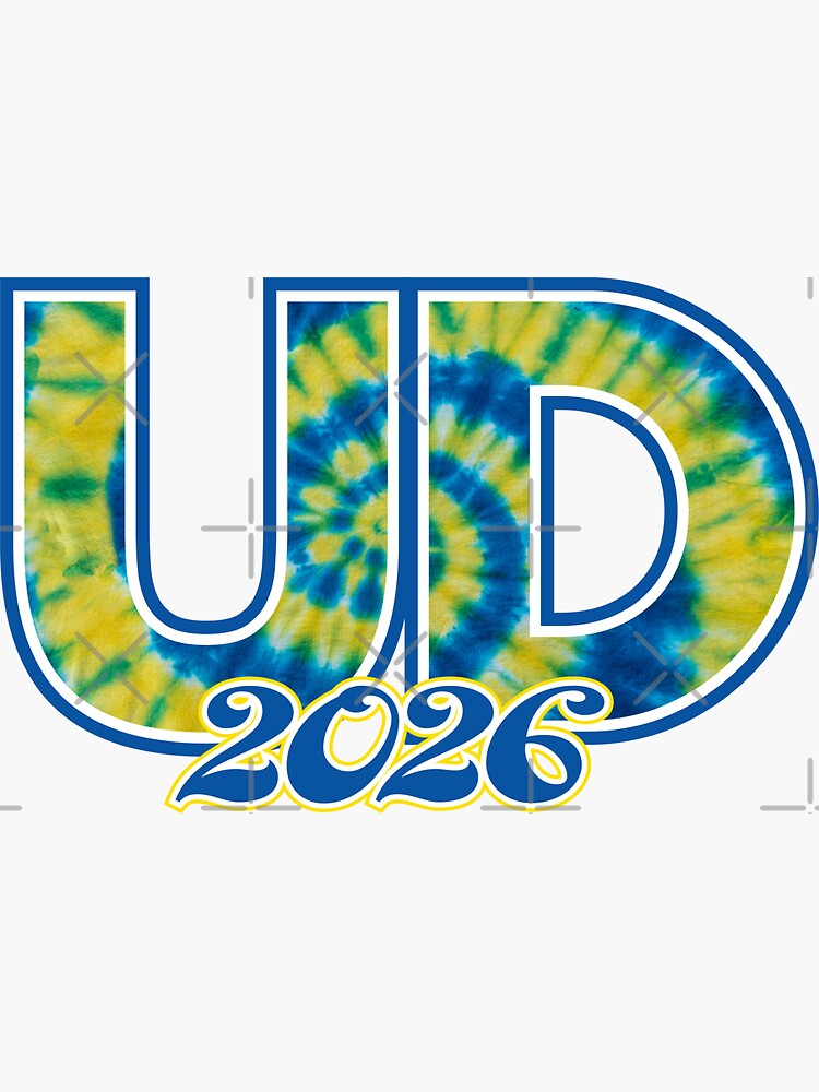 "University of Delaware UD '26 Logo Groovy" Sticker for Sale by