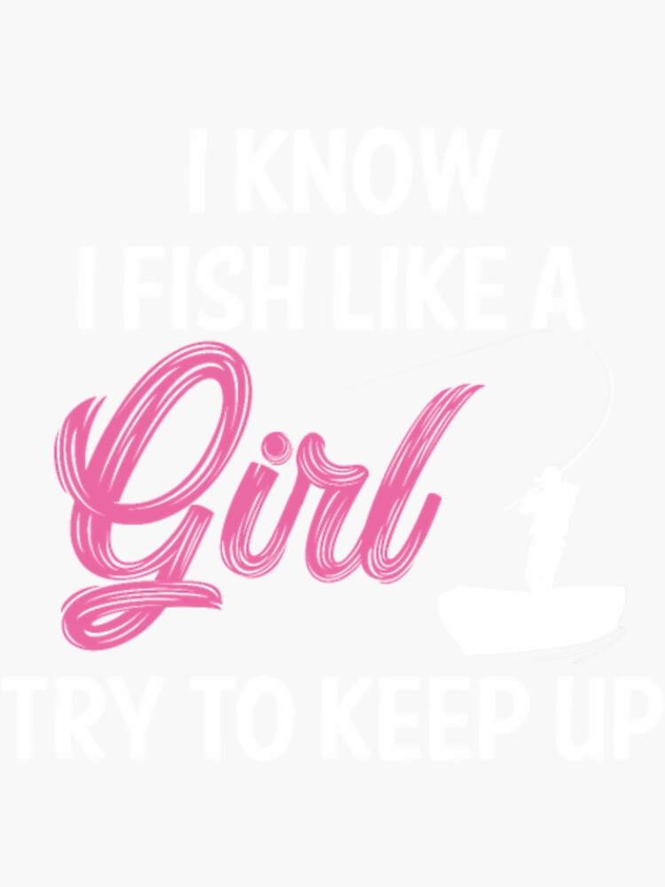 "Fishing Fish Girl" Sticker for Sale by Redbubble