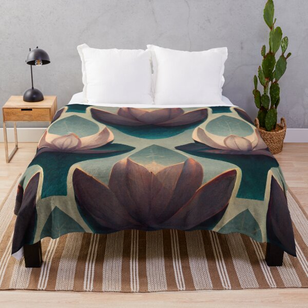 Item preview, Modern Contemporary Painted Lotus Pattern designed and sold by MythicPrompts.