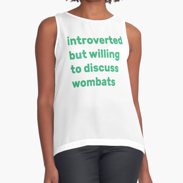 Vista previa del artículo con la obra «Introvertido pero dispuesto a hablar sobre wombats.», diseñado y vendido por AdelDa19.