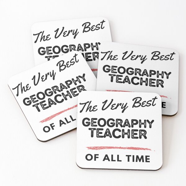 Item preview, The Very Best Geography Teacher of All Time (white) designed and sold by PeffysArt.