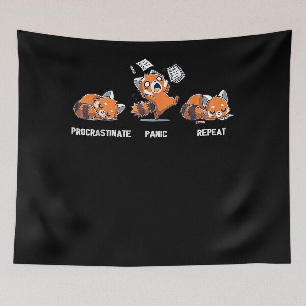 Item preview, Procrastinate Panic Repea Daily Distressed Red Pandas  designed and sold by scirarmav.