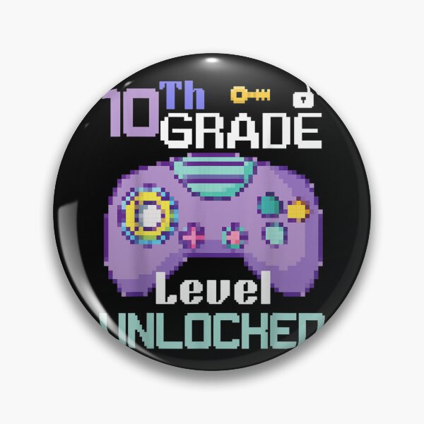 Item preview, 10th Grade Level Unlocked Video Game Pixel Purple Gamer Boys  designed and sold by scirarmav.