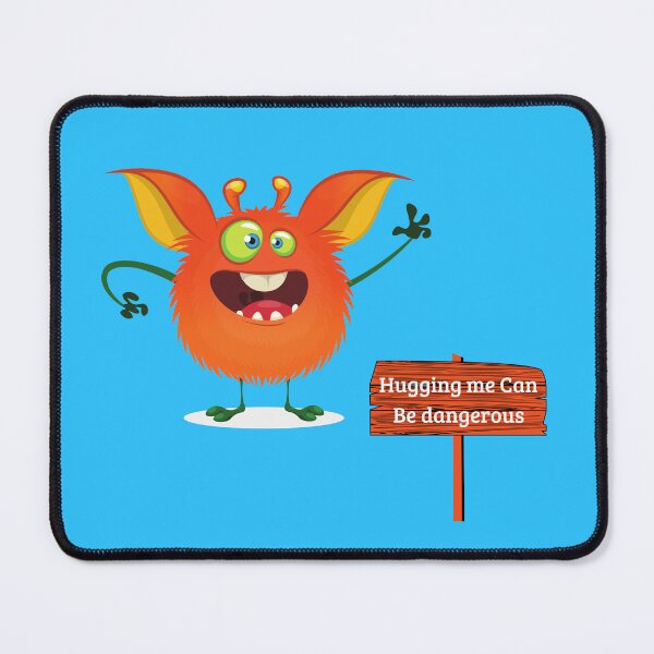 Item preview, Hugging Me Can Be Dangerous Funny Cute Cartoon Quote N11 designed and sold by KeysQuotes.