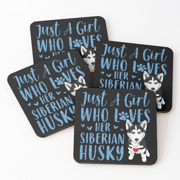Item preview,  Just a girl who loves her Siberian husky shirts, just a girl who loves her siberian husky masks, just a girl who loves her Siberian husky dress, just a girl who loves her Siberian husky hats  designed and sold by Poussyarts.