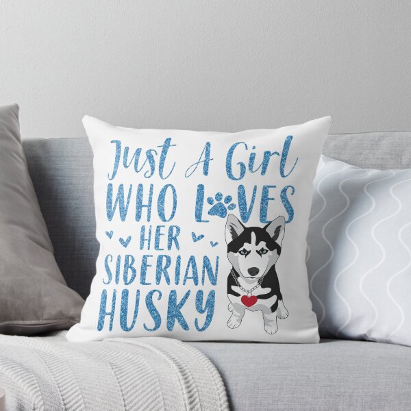 Item preview,  Just a girl who loves her Siberian husky shirts, just a girl who loves her siberian husky masks, just a girl who loves her Siberian husky dress, just a girl who loves her Siberian husky hats  designed and sold by Poussyarts.