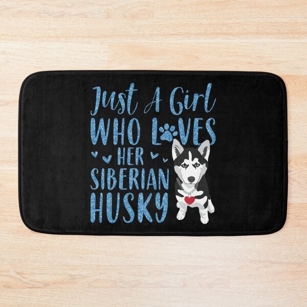 Item preview,  Just a girl who loves her Siberian husky shirts, just a girl who loves her siberian husky masks, just a girl who loves her Siberian husky dress, just a girl who loves her Siberian husky hats  designed and sold by Poussyarts.