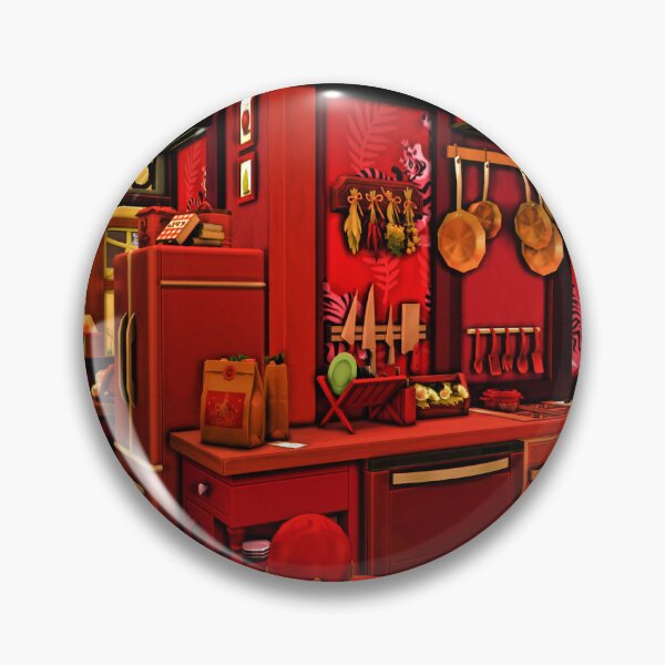 Item preview, All I See Is Red Kitchen - House of Maximalism designed and sold by ElaraSims.
