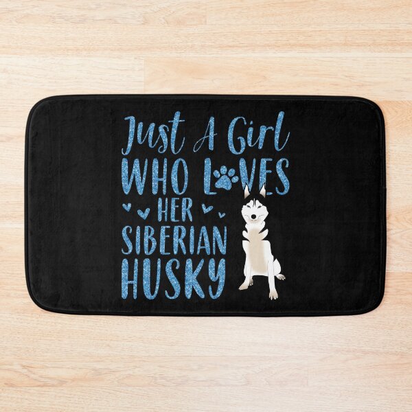 Item preview, Just a girl who loves her Siberian husky shirts, just a girl who loves her siberian husky masks, just a girl who loves her Siberian husky dress, just a girl who loves her Siberian husky hats  designed and sold by Poussyarts.