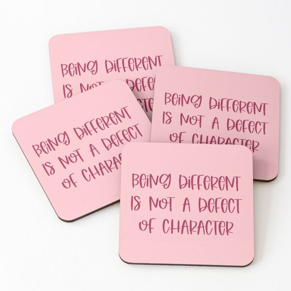 Item preview, Being Different is Not a Defect of Character (Pink) designed and sold by Gsallicat.