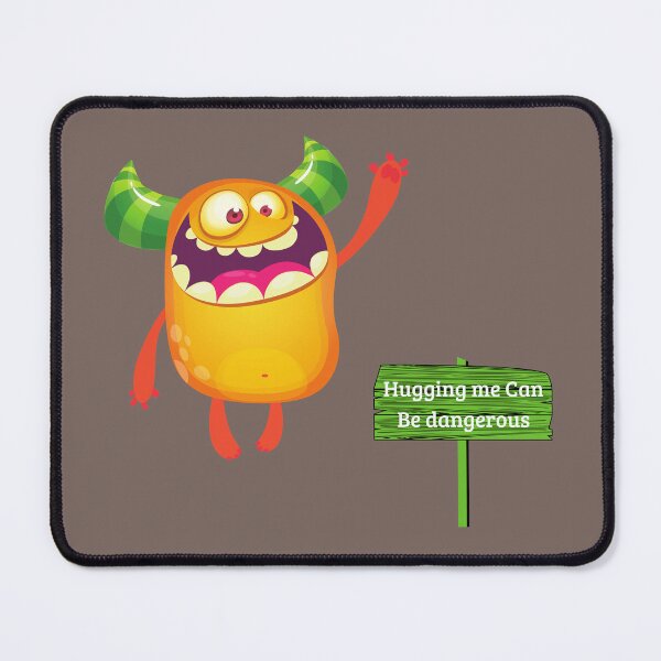 Item preview, Hugging Me Can Be Dangerous Funny Cute Cartoon Quote N12 designed and sold by KeysQuotes.
