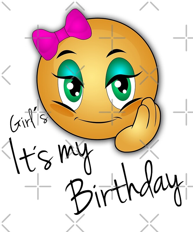 "Birthday little girl Emoji" Posters by Delpieroo Redbubble