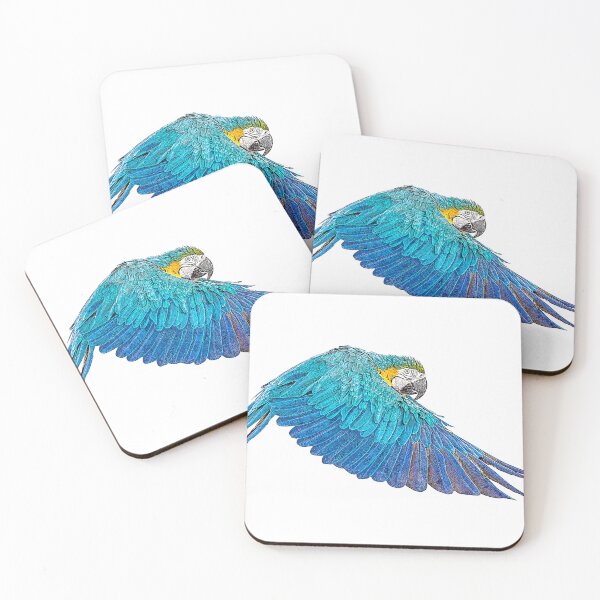 Item preview, Flapping Blue and Yellow Macaw - Custom Pet Portrait Art Studio designed and sold by Custom Pet Portrait Art Studio.