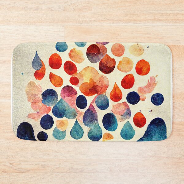 Item preview, Abstract pattern of colored drops in watercolor designed and sold by AkiSunshin.