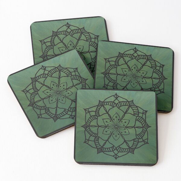 Item preview, DNA ENHANCEMENT MANDALA ~ SACRED GEOMETRY FOR THE SOUL~ GREEN/BLUE designed and sold by Ann Chatfield.