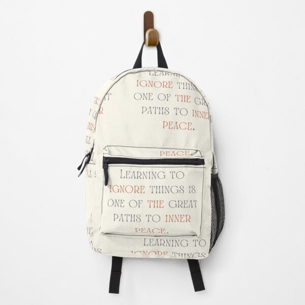 Item preview, Learn to ignore inner peace, inspirational funny quote, R.J.Sawyer by WordStruggle designed and sold by WordStruggle.