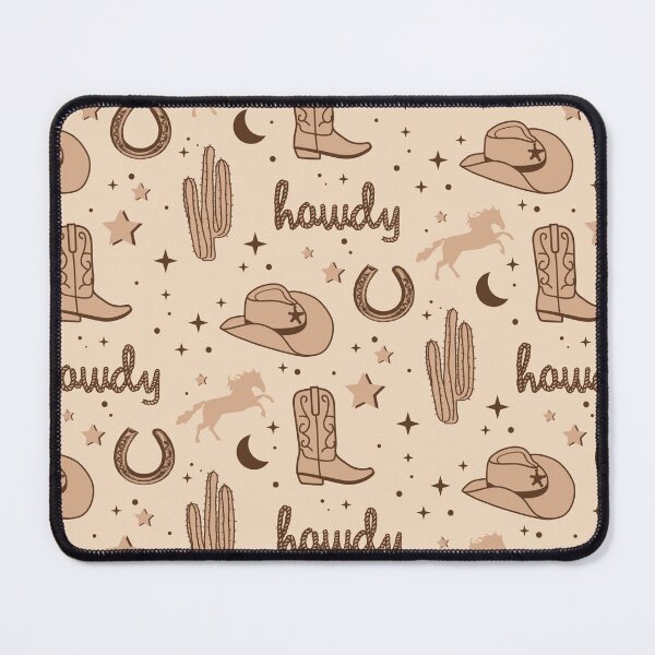 Item preview, Cowboy Hat and Boot Pattern Sepia Brown Cowgirl Aesthetic designed and sold by The-Goods.