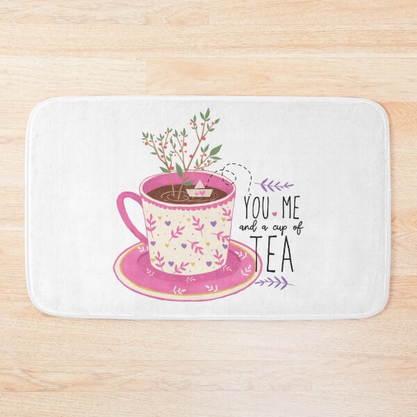 Item preview, You Me and a Cup of Tea Pink Floral Botanical Teacup  designed and sold by ElishaKayne.