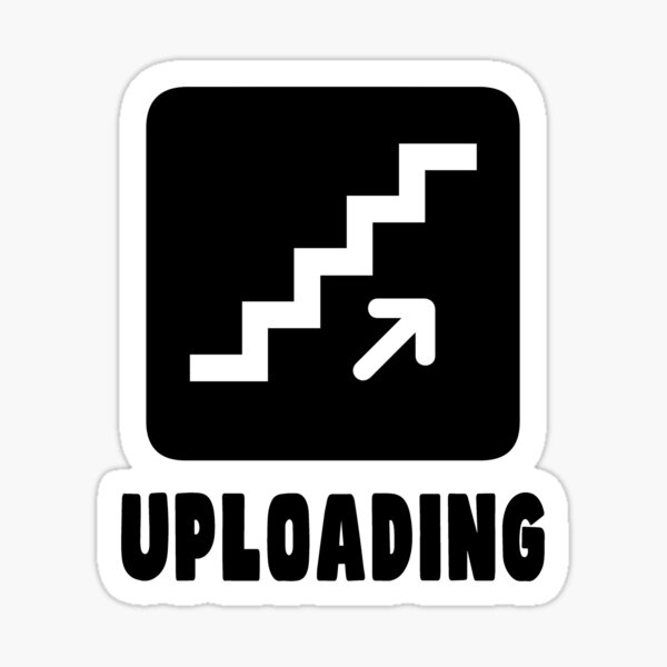 "Uploading Data Files Symbol Upward" Sticker for Sale by PodiShawna Redbubble