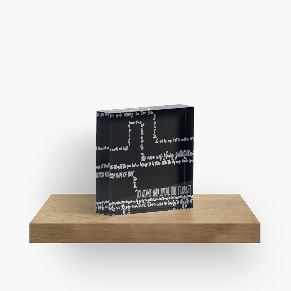 "The Walrus And The Carpenter" - A Text Based Pattern Acrylic Block