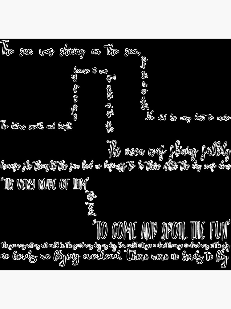 "The Walrus And The Carpenter" - A Text Based Pattern by annaleebeer