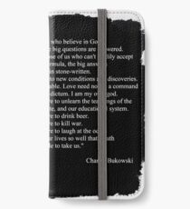 Charles BUKOWSKI - faith quote iPhone Flip-Case/Hülle/Klebefolie