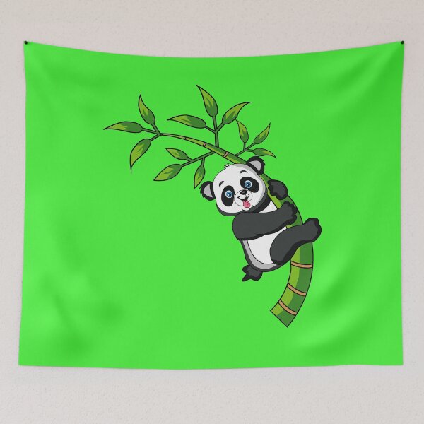 Item preview, Panda bear climbing a bamboo tree. designed and sold by tabykid.